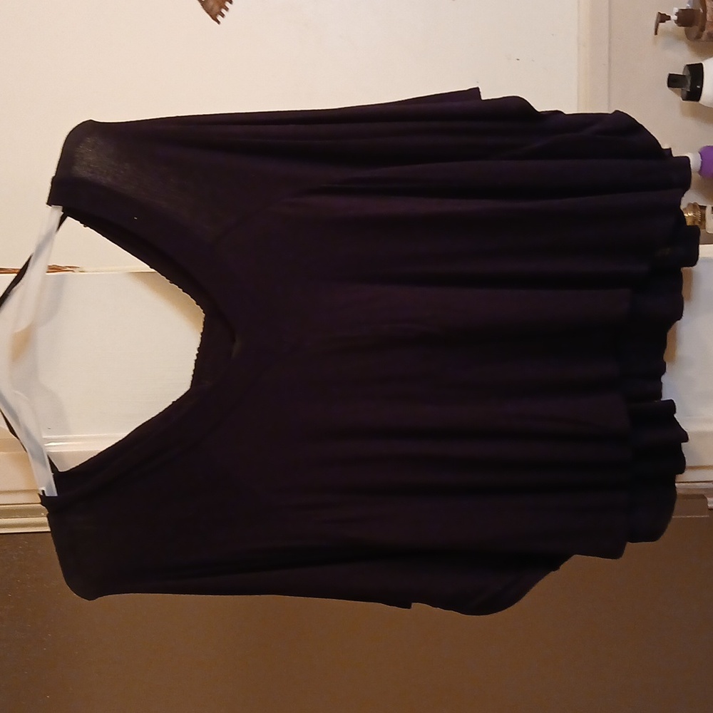Papaya Black‎ V-Neck Sequined Blouse. Sz S